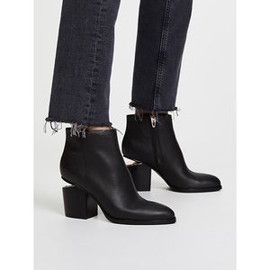 Alexander Wang Gabi black/rose gold booties 8.5